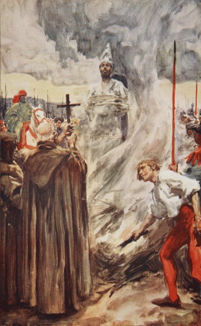 Brenningen av John Huss 6. juli 1415, illustrasjon fra 