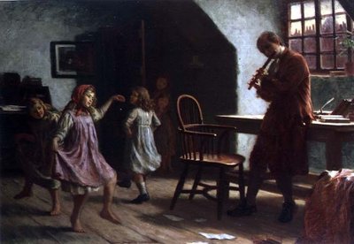 Barn som danser før Oliver Goldsmith av Arthur Claude Cooke