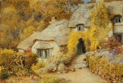 Hytter i Selworthy, Somerset av Arthur Claude Strachan