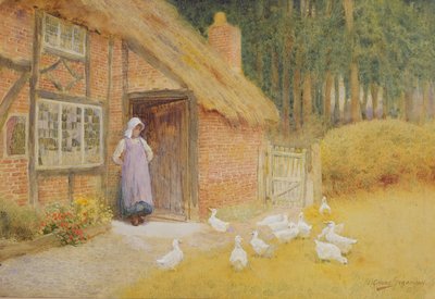 The Goose Girl (akvarell) av Arthur Claude Strachan