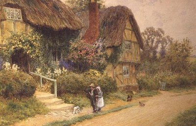 The Thatched Cottage av Arthur Claude Strachan