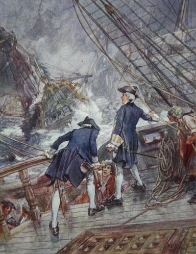 Hawke, illustrasjon fra Drakes Drum and Other Songs of the Sea av Henry Newbolt (1862-1938) pub. 1905 av Arthur David McCormick