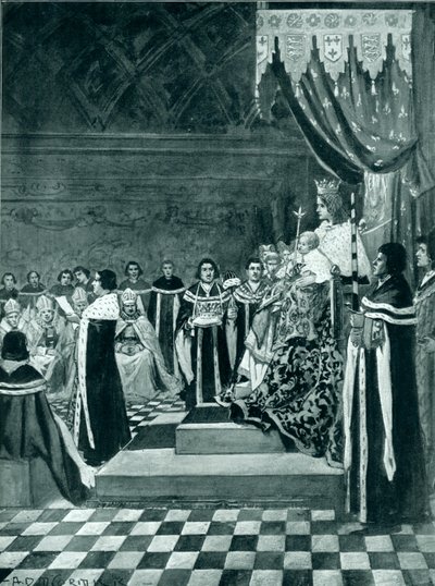 Henry VI åpnet parlamentet med sin mor av Arthur David McCormick