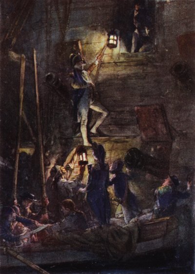 Nelson går om bord på Theseus for å få amputert armen av Arthur David McCormick