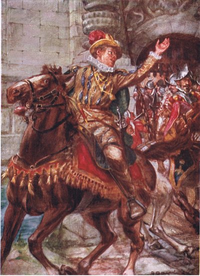 Der er byen deres, guttene mine. Gå og ta den i besittelse, illustrasjon fra Romance of History: The Netherlands, 1920-tallet av Arthur David McCormick