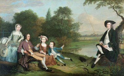 En familie av sportsfiskere av Arthur Devis