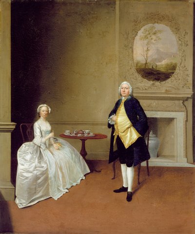 Mr and Mrs Hill, ca. 1750-51 (olje på lerret) av Arthur Devis