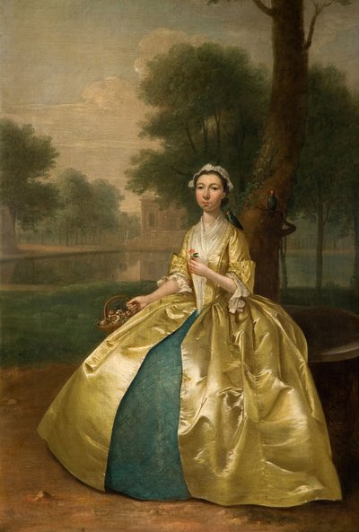 Portrett av en kvinne i gull, 1785. av Arthur Devis
