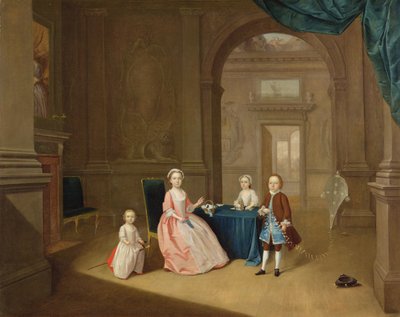 Portrait of a Group of Children, ca. 1743 (olje på lerret) av Arthur Devis