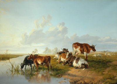 Landskap med en storfe nær Wool, Dorset av Arthur Douglas Peppercorn