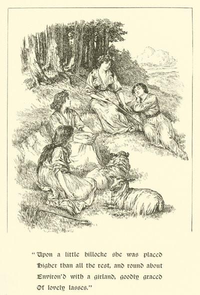 Sir Calidore, Knight Of Courtesy, Coridon And Pastorella (gravering) av Arthur George Walker