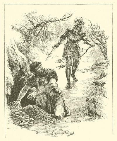 Sir Guyon, The Realm of Pluto (gravering) av Arthur George Walker