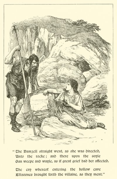 The Adventures of Sir Artegall, At The Den of Deceit (gravering) av Arthur George Walker