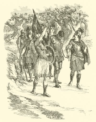 The Adventures of Sir Artegall, Queen Of The Amazons (gravering) av Arthur George Walker