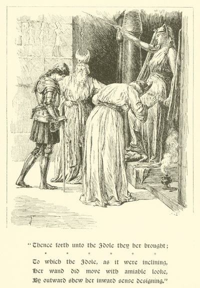 The Adventures of Sir Artegall, Radigund And Britomart (gravering) av Arthur George Walker