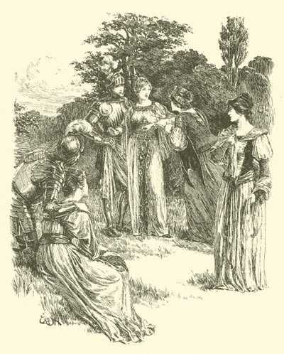 The Legend Of Britomart, The Golden Girdle Awarded (gravering) av Arthur George Walker