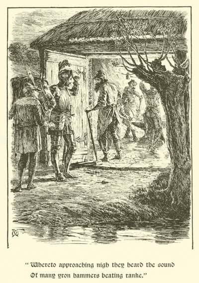 The Legend of Britomart, The House of Care (gravering) av Arthur George Walker