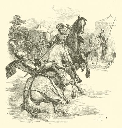 The Legend Of Britomart, The Tournament (gravering) av Arthur George Walker