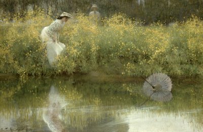Mistet parasoll av Arthur Hacker