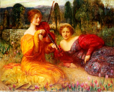 Musiker av stillheten, 1900 av Arthur Hacker
