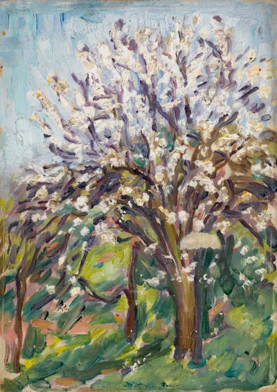 Mandelblomst på en skrånende kant, ca. 1910 av Arthur Haythorne Studd