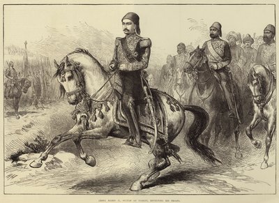 Abdul Hamid II, Sultan av Tyrkia, gjennomgår troppene sine av Arthur Hopkins