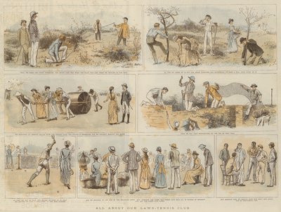 Alt om vår Lawn-Tennis Club (chromolitho) av Arthur Hopkins