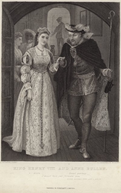 KONGE Henry VIII og Anne Bullen av Arthur Hopkins