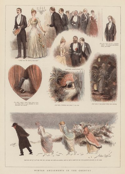 Mrs Golightly's Dance (chromolitho) av Arthur Hopkins