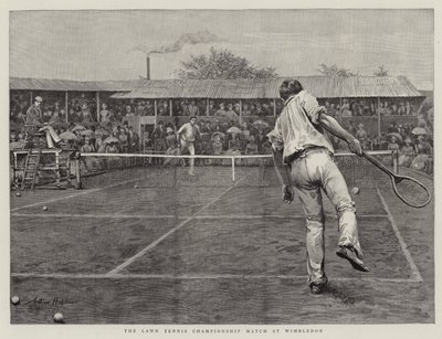 The Lawn Tennis Championship Match på Wimbledon av Arthur Hopkins