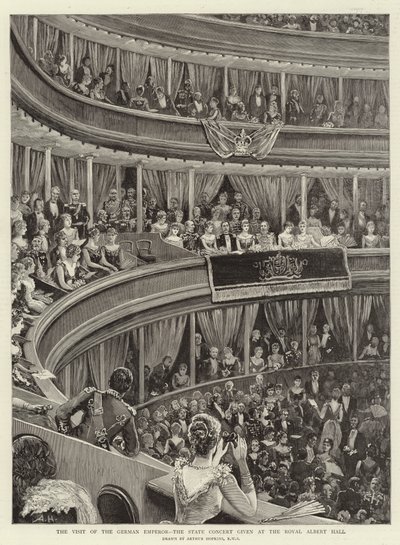 Besøket til den tyske keiseren, statskonserten gitt i Royal Albert Hall av Arthur Hopkins