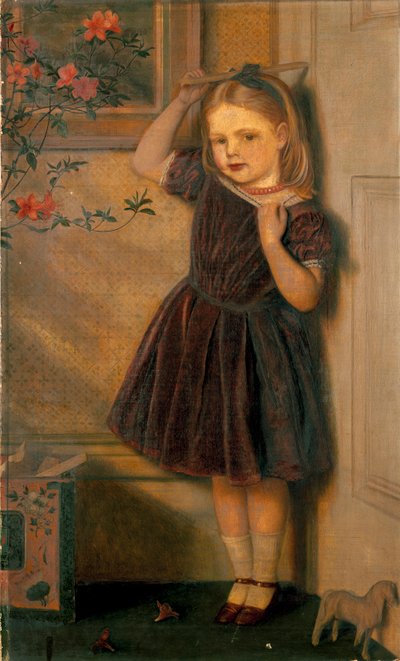 Cecily Ursula, tre år gammel, stilte ut 1867 av Arthur Hughes