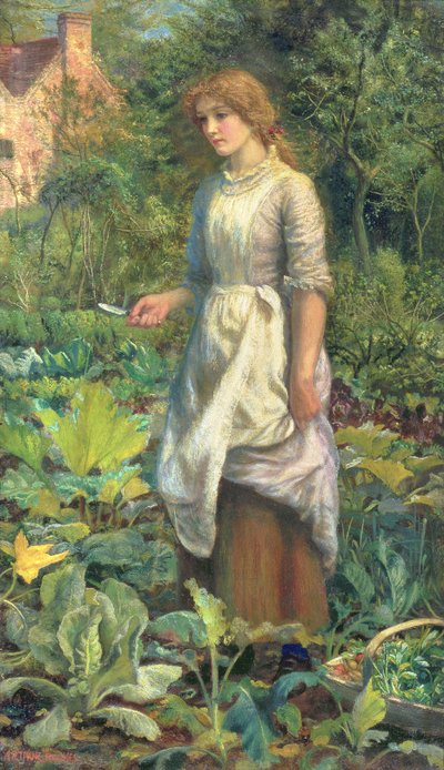 Phyllis, ca. 1887 av Arthur Hughes
