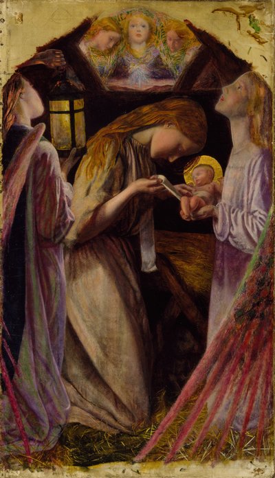 Fødselen, 1858. av Arthur Hughes