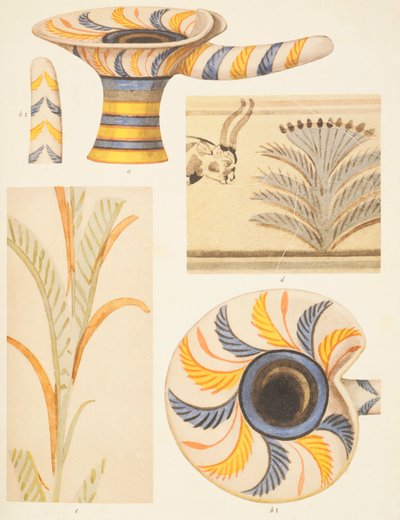 Detalj av keramikkdekorasjonene fra Knossos av Arthur John Evans