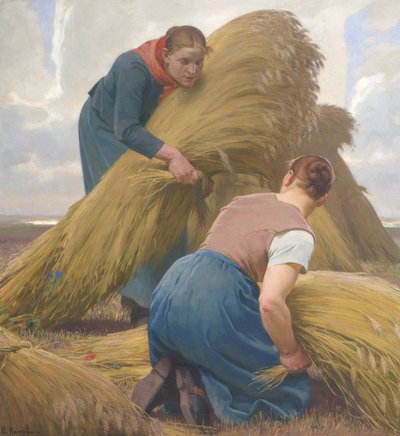Kornbindende kvinner av Arthur Kampf