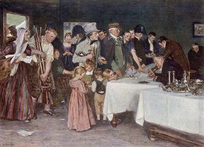 Folket i Preussen donerer eiendelene sine for å hjelpe til med å finansiere en ny krig mot Napoleon av Arthur Kampf
