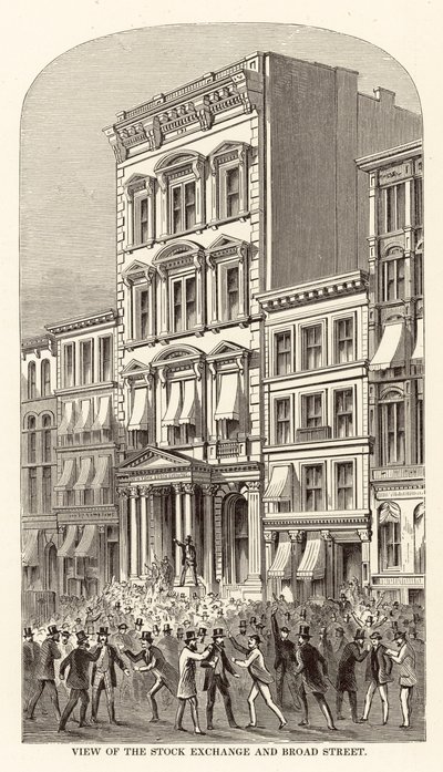 Utsikt over børsen og Broad Street av Arthur Lumley