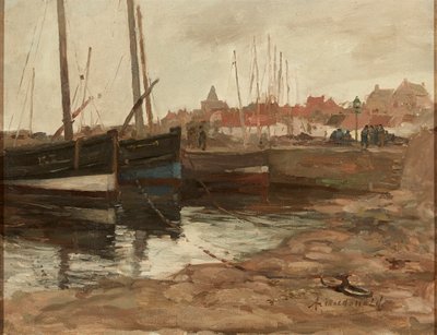 East Neuk Harbor (olje på lerret) av Arthur MacDonald