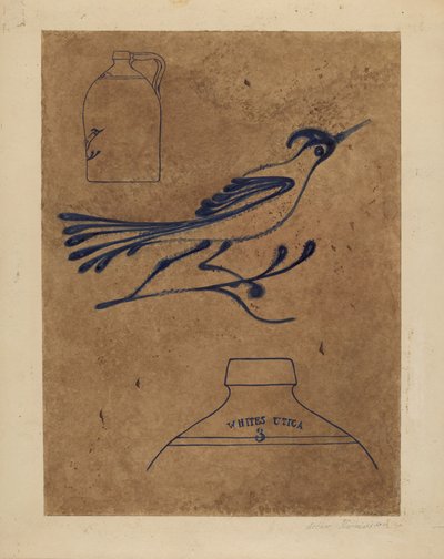 Steintøymugge, ca. 1937. av Arthur Matthews