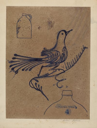 Steintøymugge, ca. 1937. av Arthur Matthews