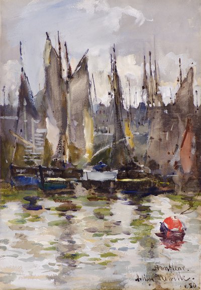 Honfleur havn av Arthur Melville