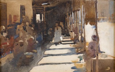 Basaren på Vringa (wc på papir) av Arthur Melville