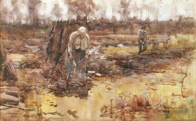 Twig Gatherers, Grez-sur-Loing av Arthur Melville
