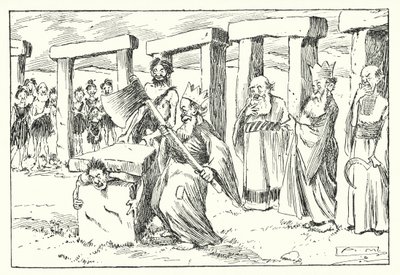 95 f.Kr., Druidene (lito) av Arthur Moreland