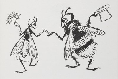 En flue og bie gifter seg. av Arthur Rackham