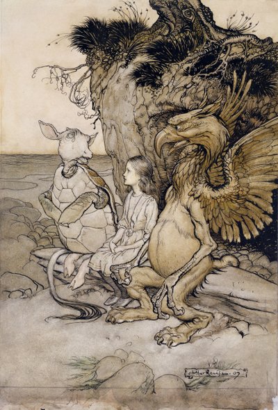 Alice and the Mock Turtle, illustrasjon fra Alice
