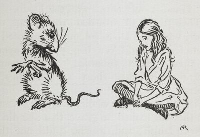 Alice og musen av Arthur Rackham
