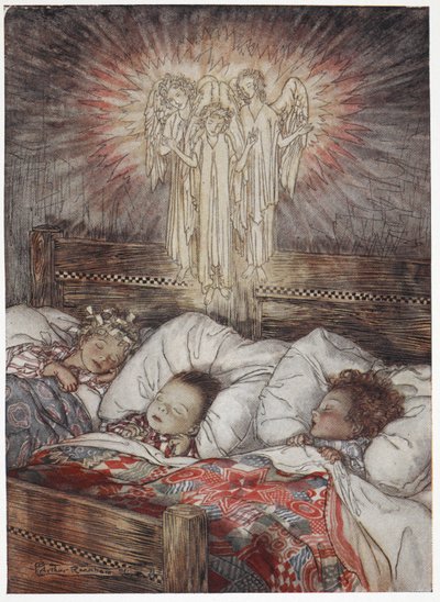 Barn sover og drømmer av Arthur Rackham