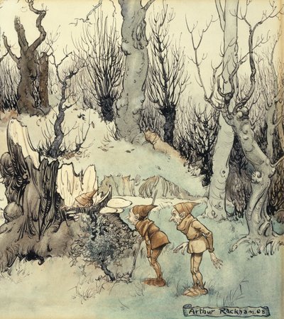 Alver i en skog, 1908 av Arthur Rackham